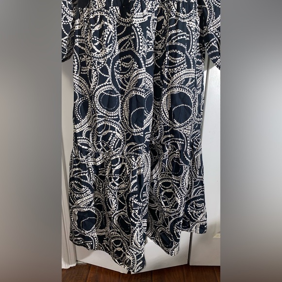 Anthropologie Maeve Bettina in Black White Print Cotton Shirt Dress 2XL   AA11 - Picture 5 of 10